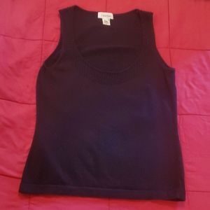 Calvin Klein Black Beaded Knit Tank size M